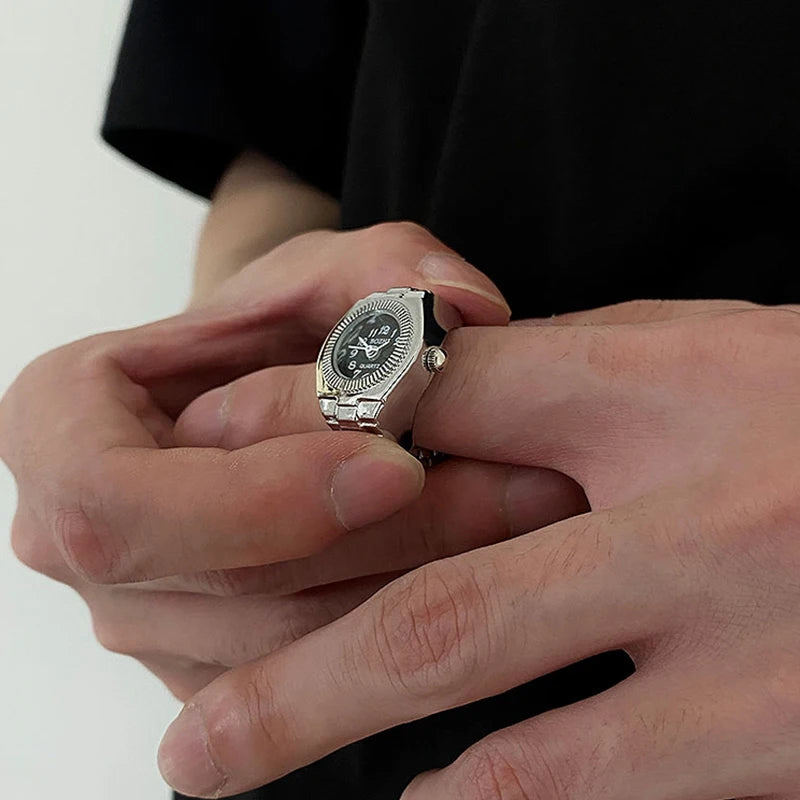 Minimalist Fashion Punk Watch Rings Versatile Small.