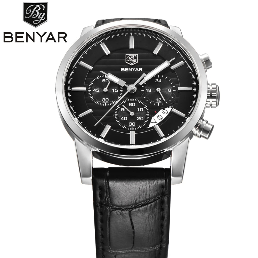 BENYAR Men's watches business fashion men watch for male top luxury brand wristwatch mens sport chronograph reloj hombre 2023