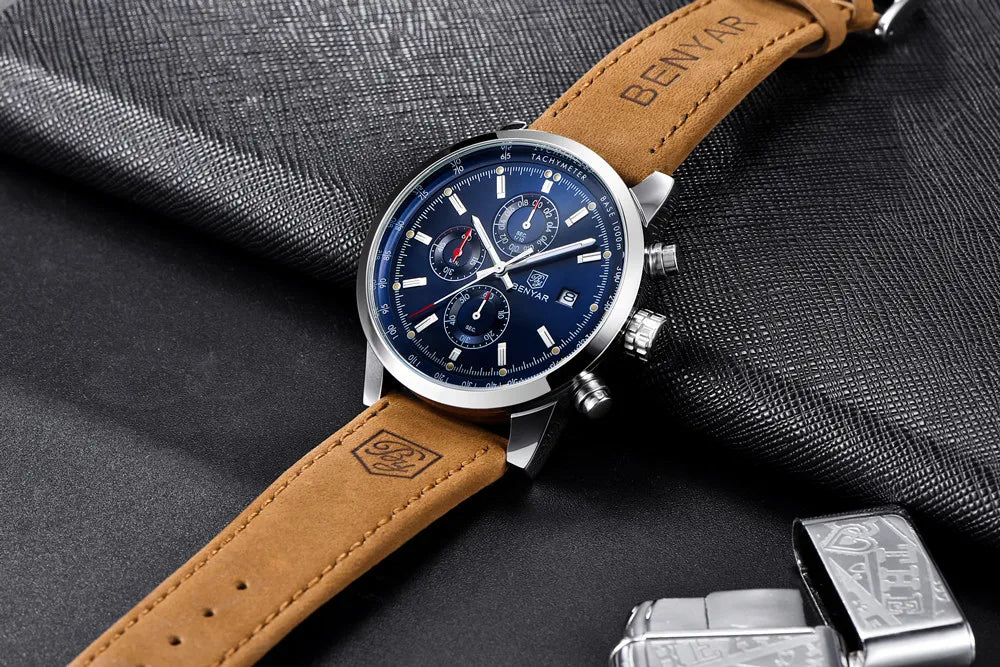 BENYAR BY-5102M Blue Chronograph Stainless Steel