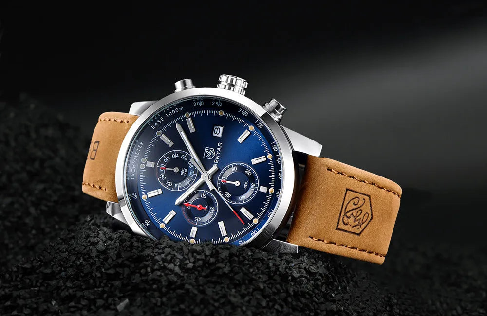 BENYAR BY-5102M Blue Chronograph Stainless Steel