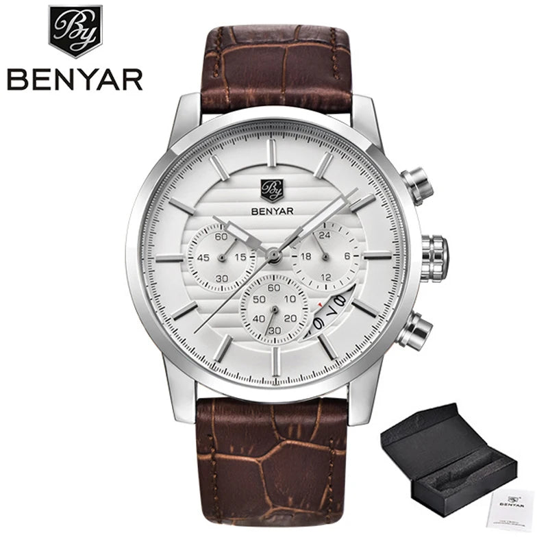 BENYAR Men's watches business fashion men watch for male top luxury brand wristwatch mens sport chronograph reloj hombre 2023