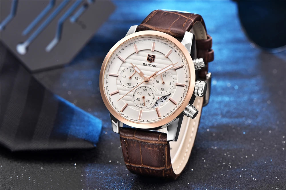 BENYAR Men's watches business fashion men watch for male top luxury brand wristwatch mens sport chronograph reloj hombre 2023