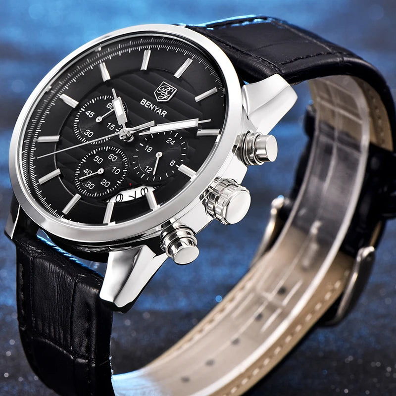 BENYAR Men's watches business fashion men watch for male top luxury brand wristwatch mens sport chronograph reloj hombre 2023