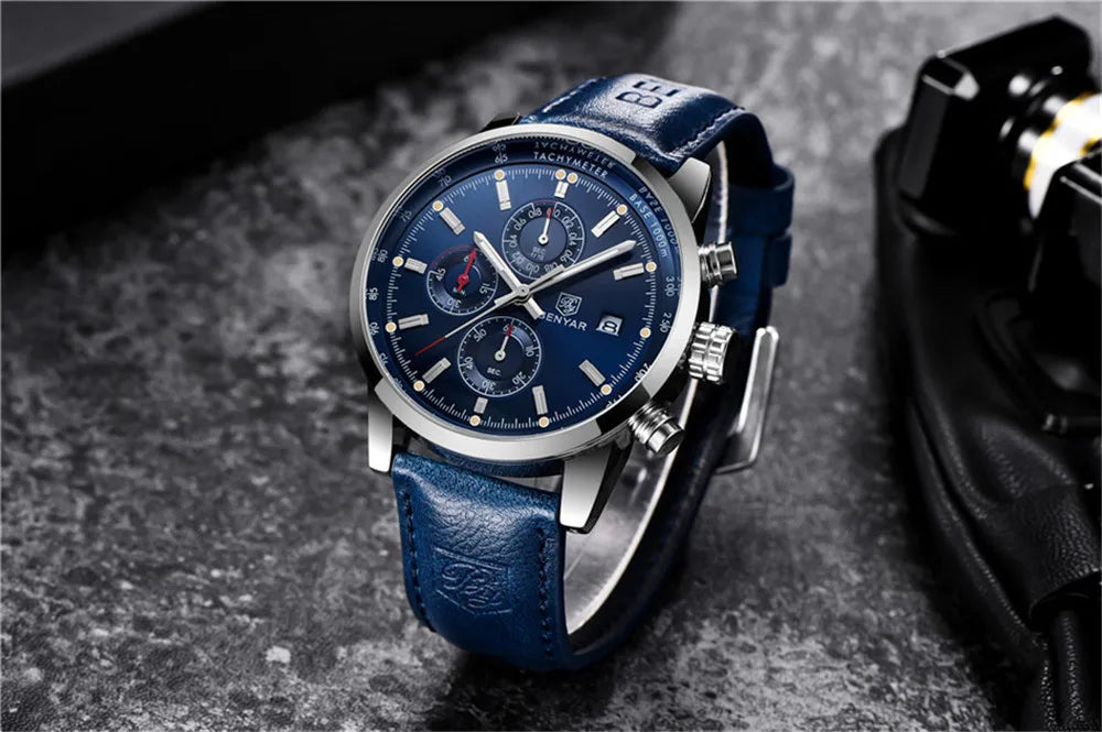 BENYAR BY-5102M Blue Chronograph Stainless Steel