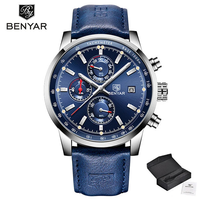 BENYAR BY-5102M Blue Chronograph Stainless Steel