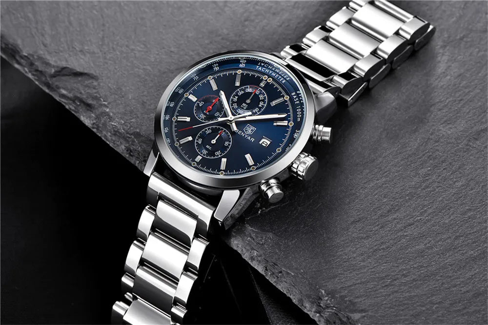 BENYAR BY-5102M Blue Chronograph Stainless Steel