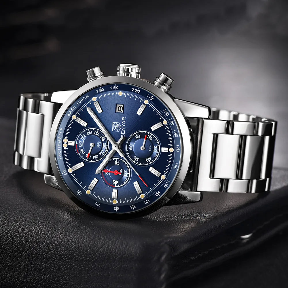 BENYAR BY-5102M Blue Chronograph Stainless Steel