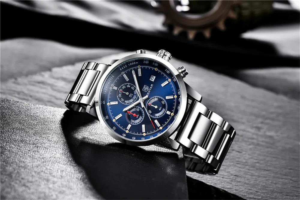 BENYAR BY-5102M Blue Chronograph Stainless Steel