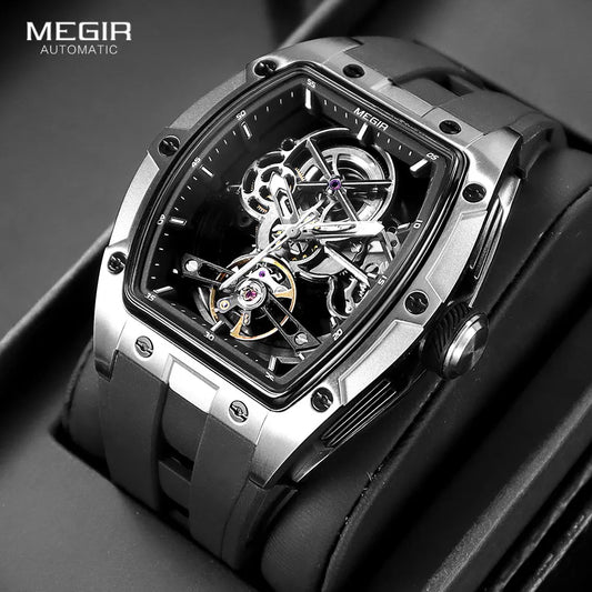 MEGIR MN2242GBK-1 – Skeleton Automatic Mechanical Wristwatch