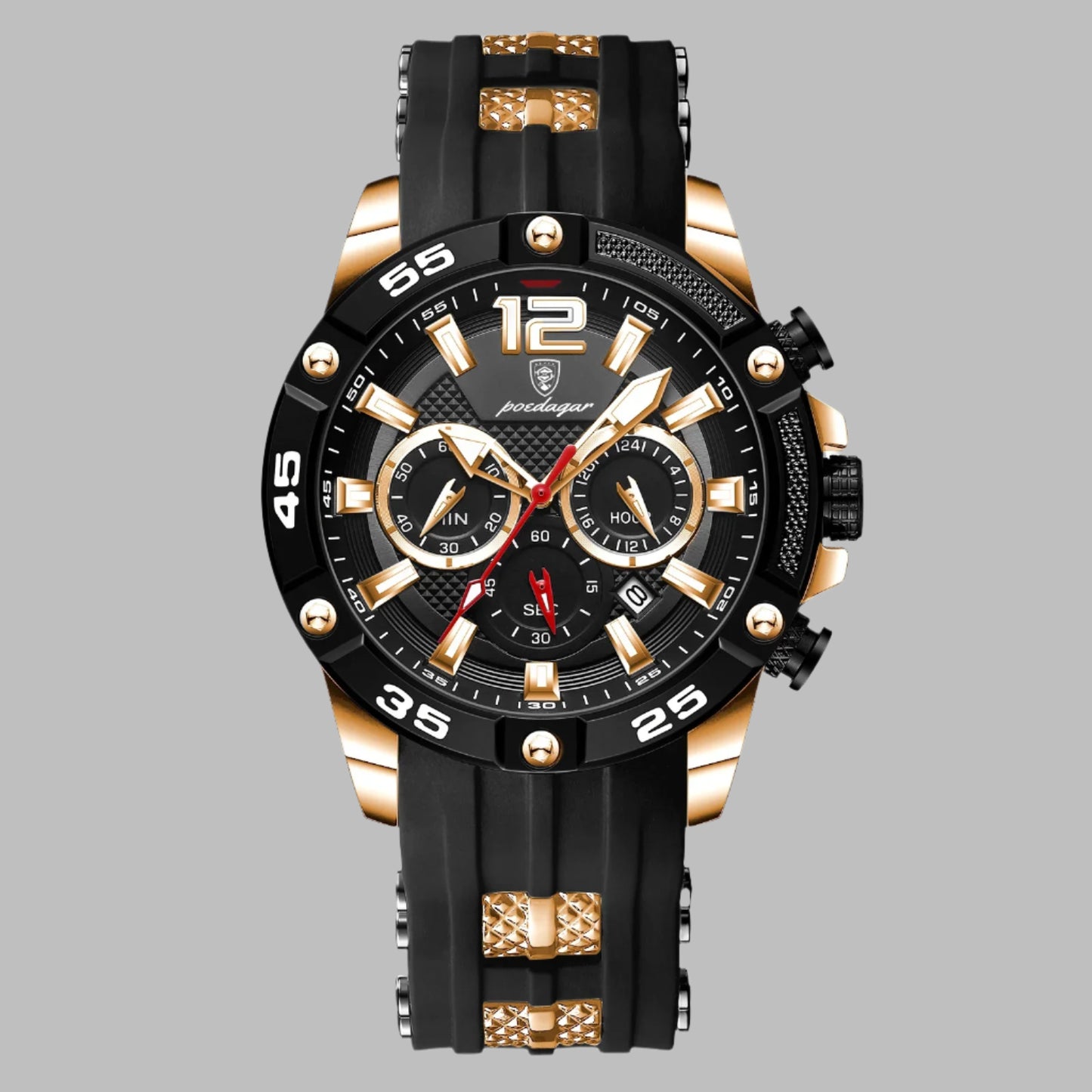 POEDAGAR PO-912 Men's Luxury Waterproof Chronograph Watch.