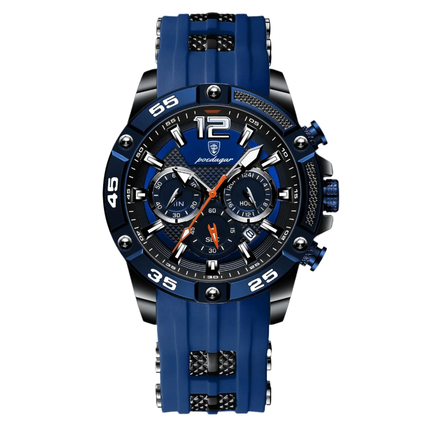 POEDAGAR PO-912 Men's Luxury Waterproof Chronograph Watch.