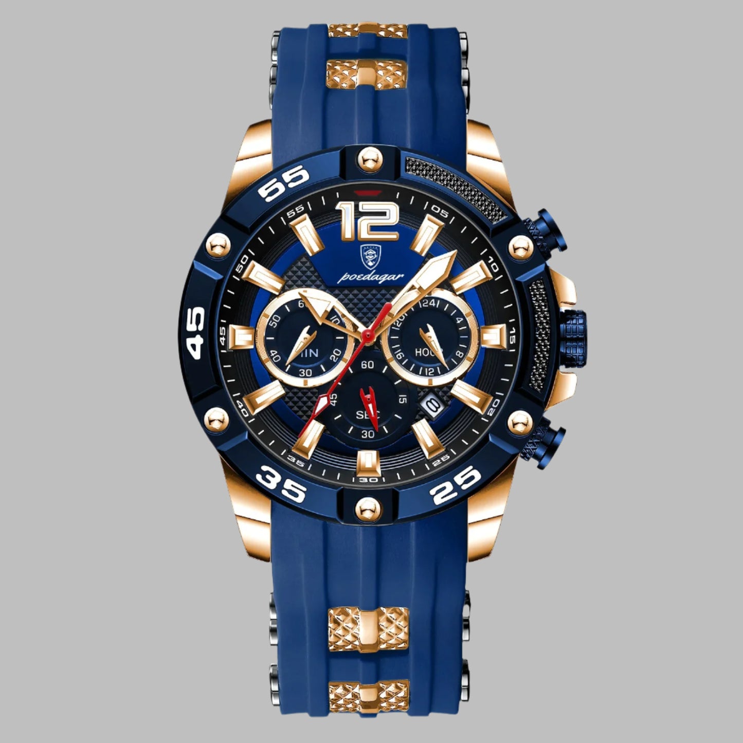 POEDAGAR PO-912 Men's Luxury Waterproof Chronograph Watch.