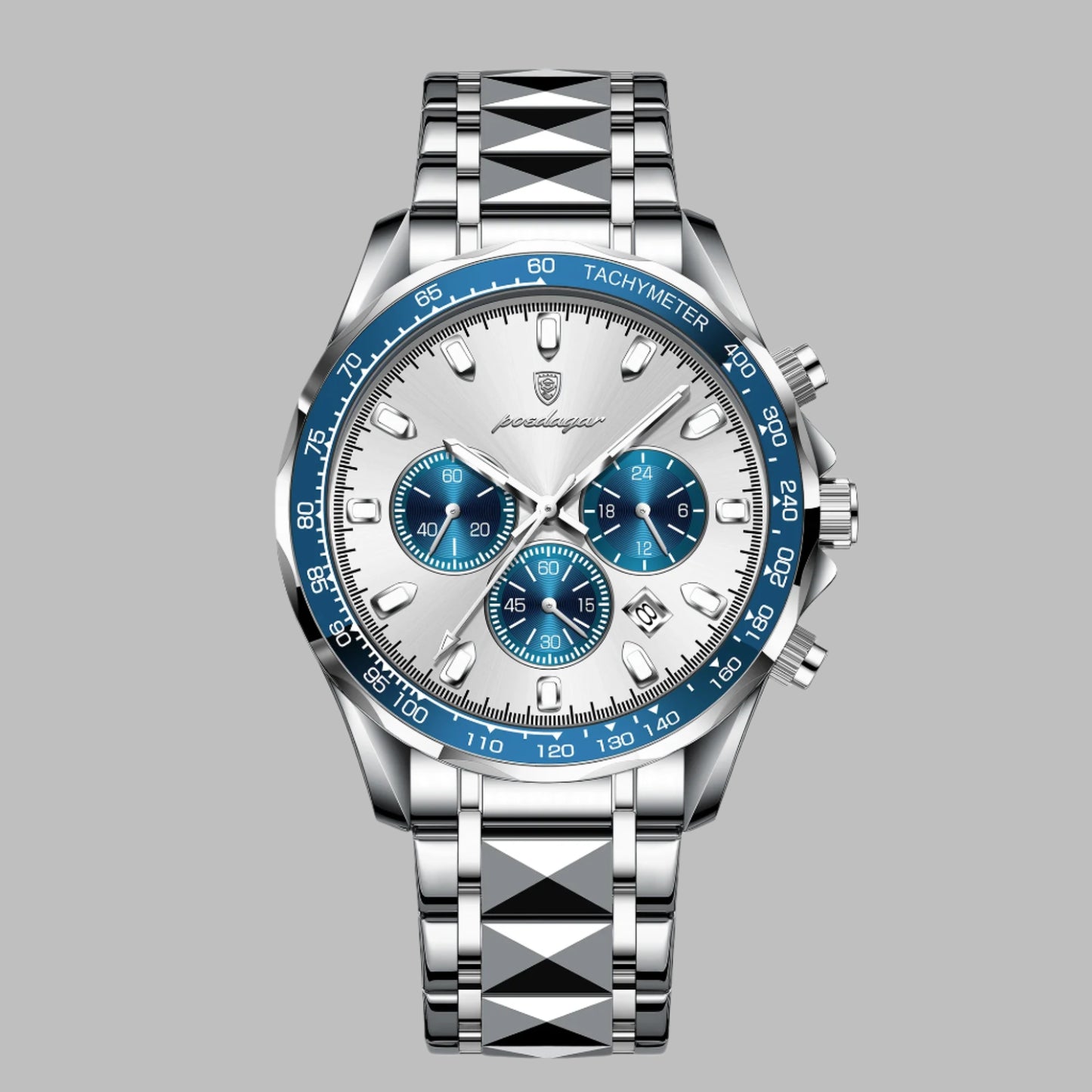 POEDAGAR PO-815 Men's Luxury Waterproof Chronograph Watch.