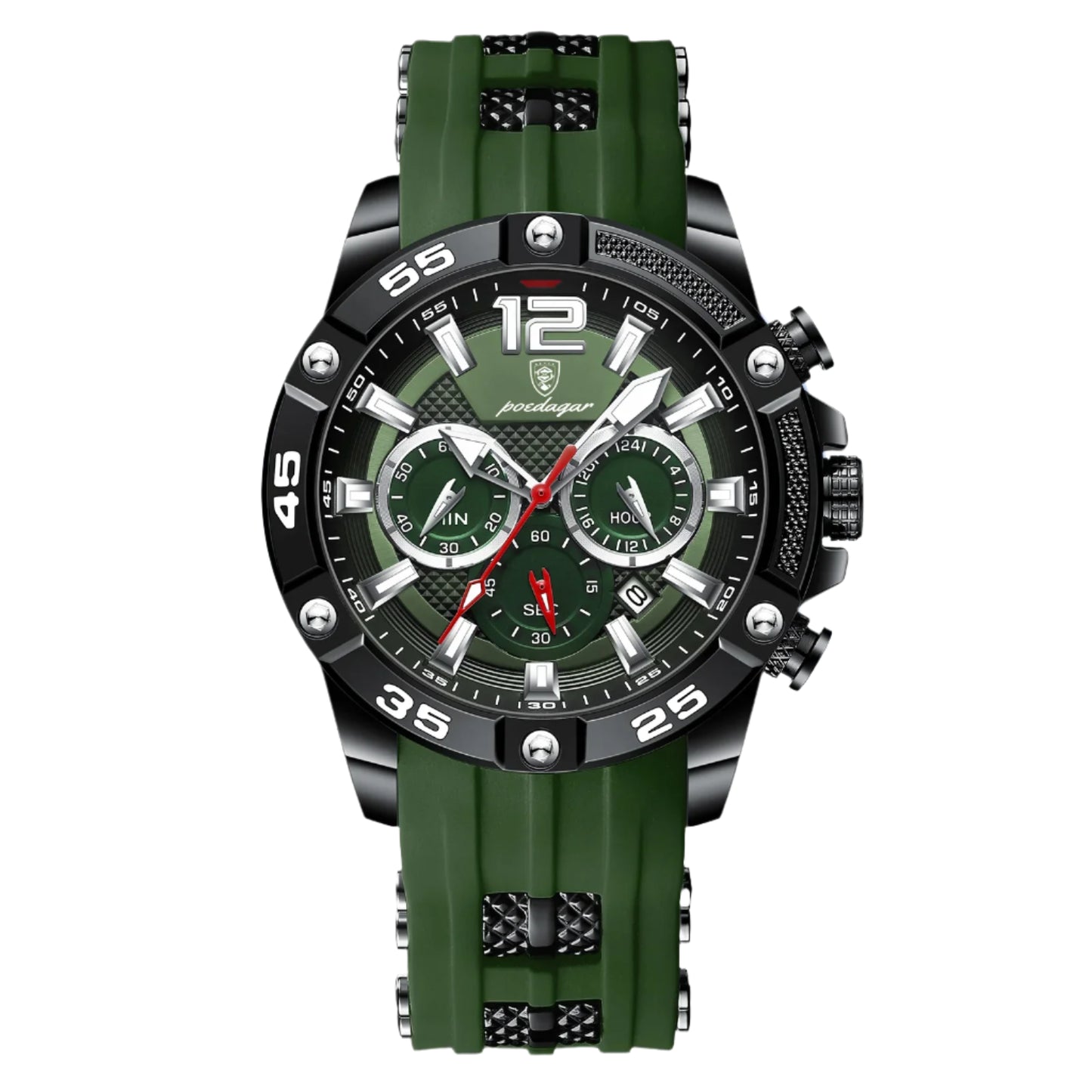 POEDAGAR PO-912 Men's Luxury Waterproof Chronograph Watch.