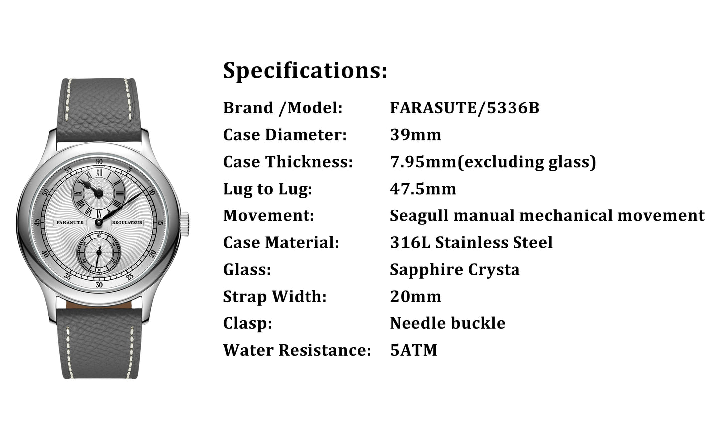 FARASUTE 5336B – Sophisticated Manual Mechanical Watch