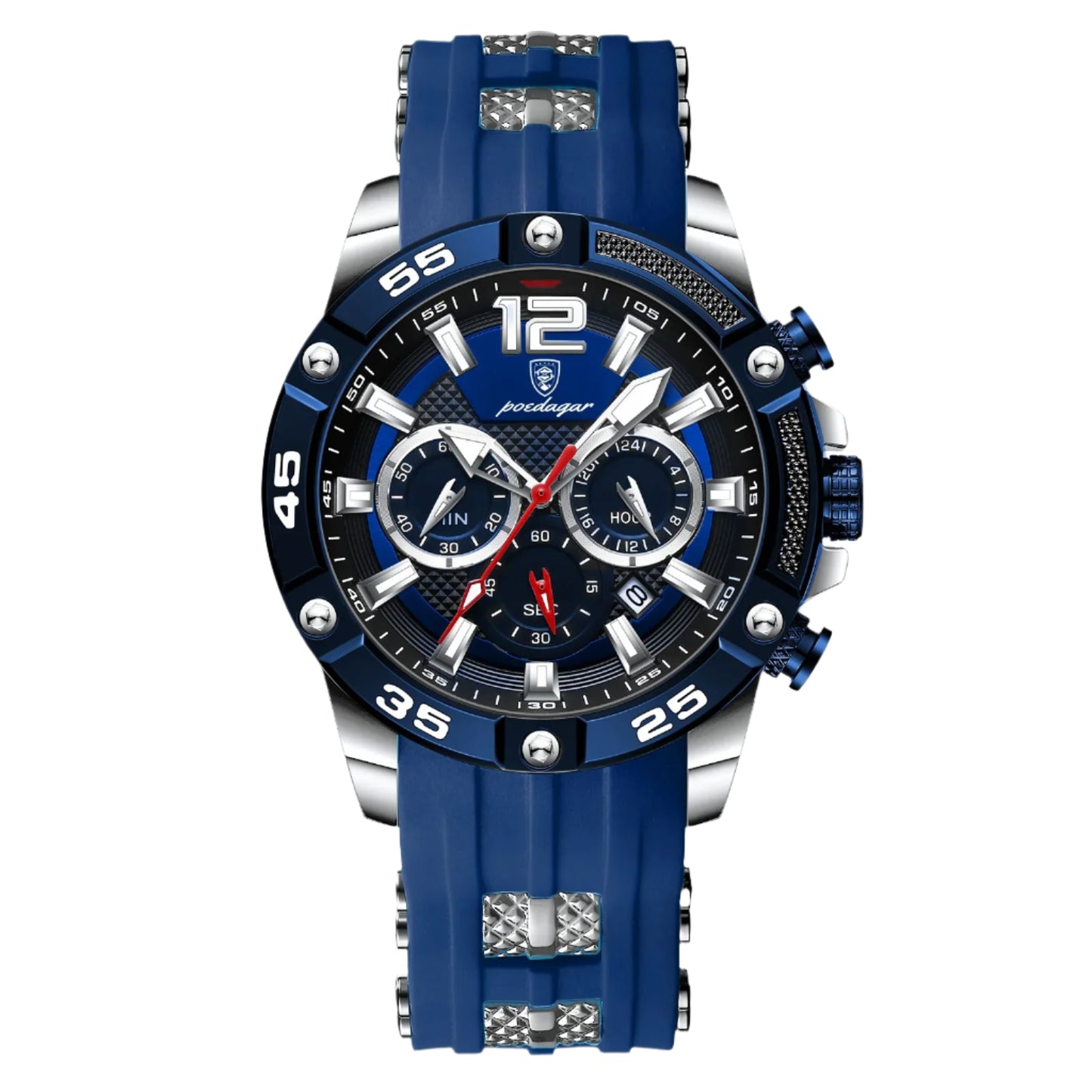 POEDAGAR PO-912 Men's Luxury Waterproof Chronograph Watch.