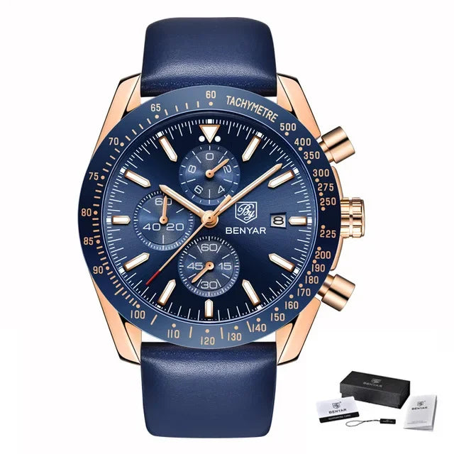 BENYAR  BY-5140M Men Watches Brand Luxury Silicone Strap.