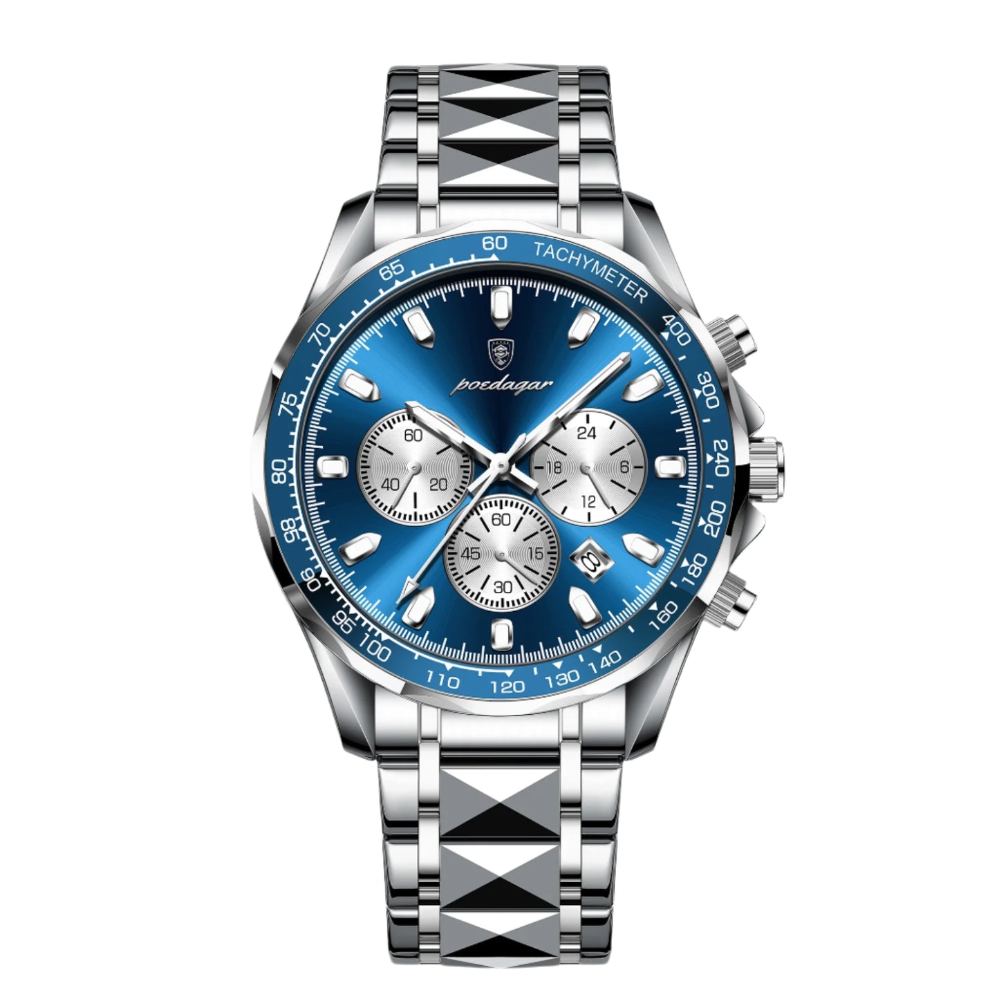 POEDAGAR PO-815 Men's Luxury Waterproof Chronograph Watch.