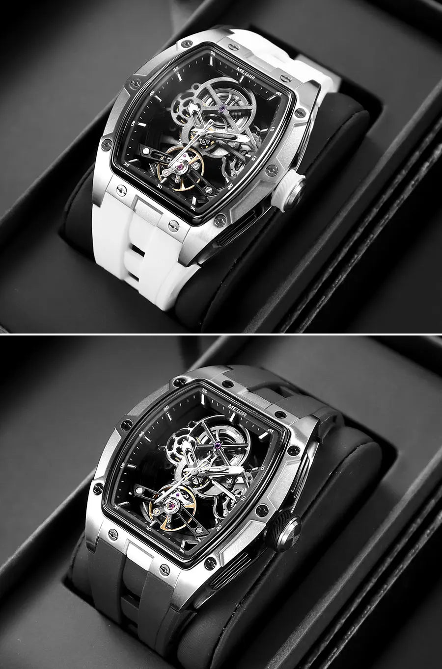 MEGIR MN2242GBK-1 – Skeleton Automatic Mechanical Wristwatch