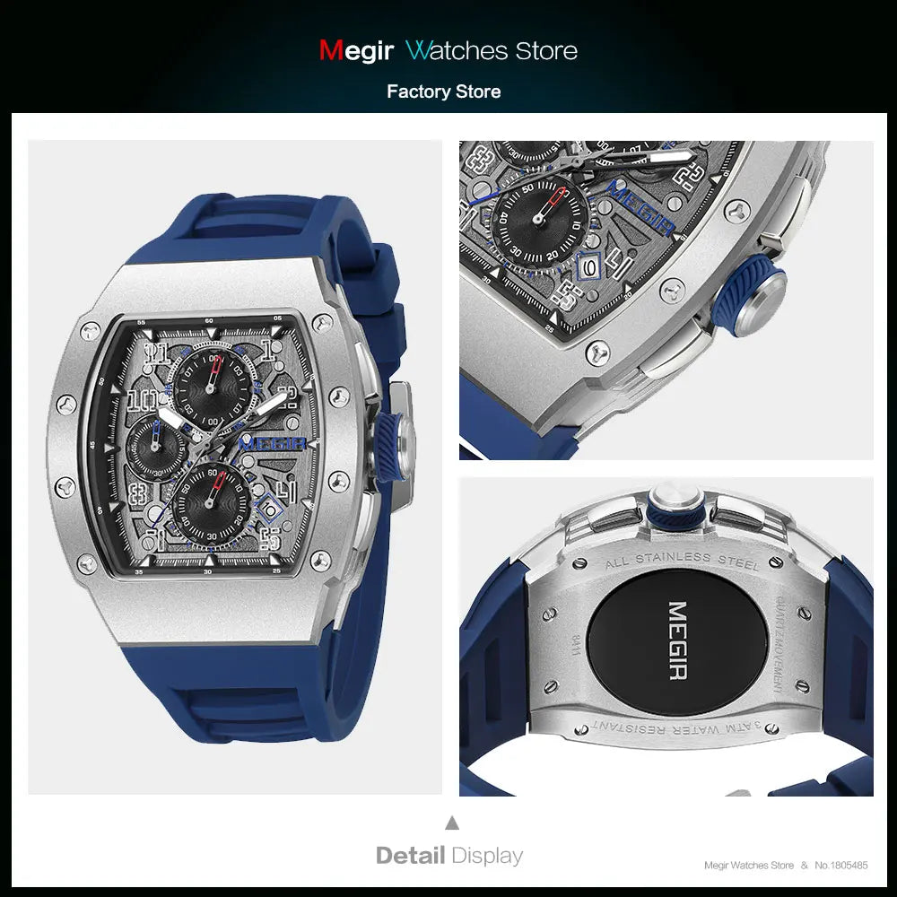 MEGIR MN8411G-BKGR-1N13 – Men's Sport Quartz Watch