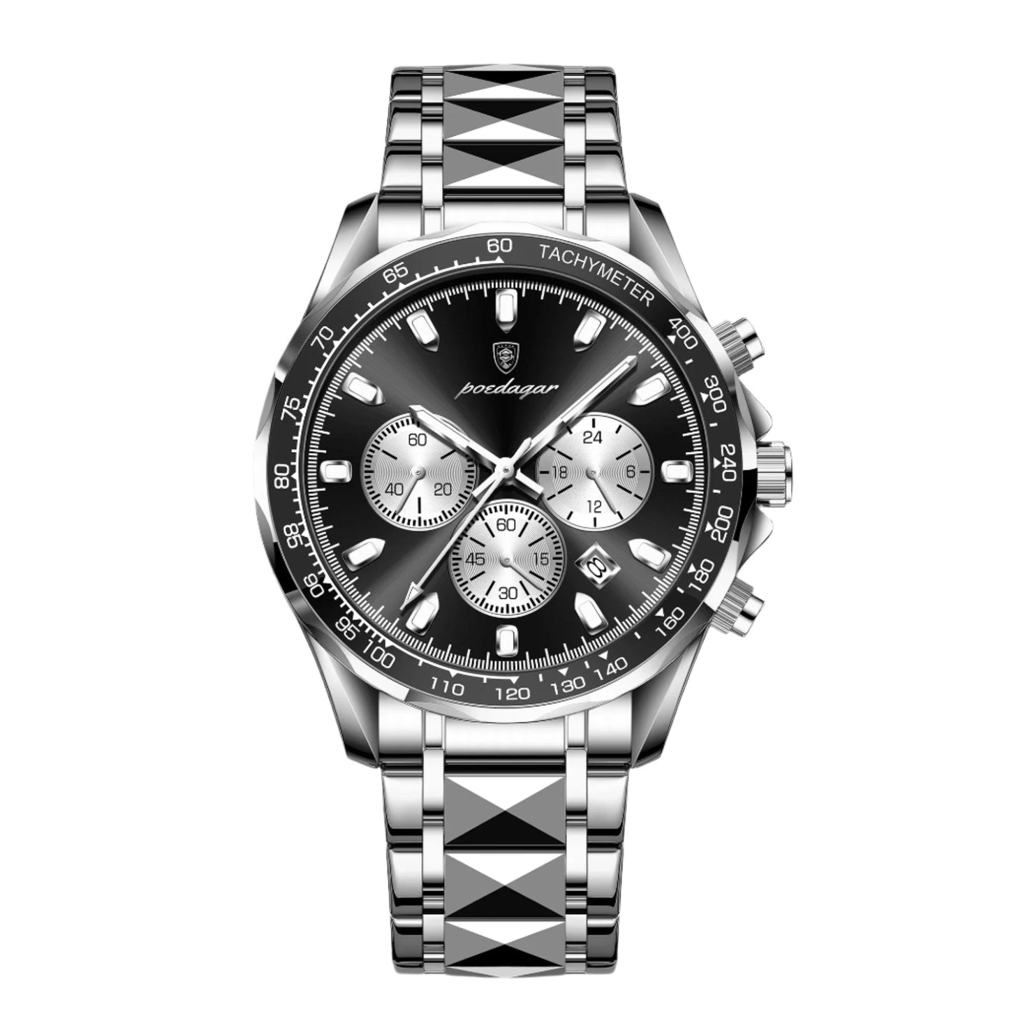 POEDAGAR PO-815 Men's Luxury Waterproof Chronograph Watch.