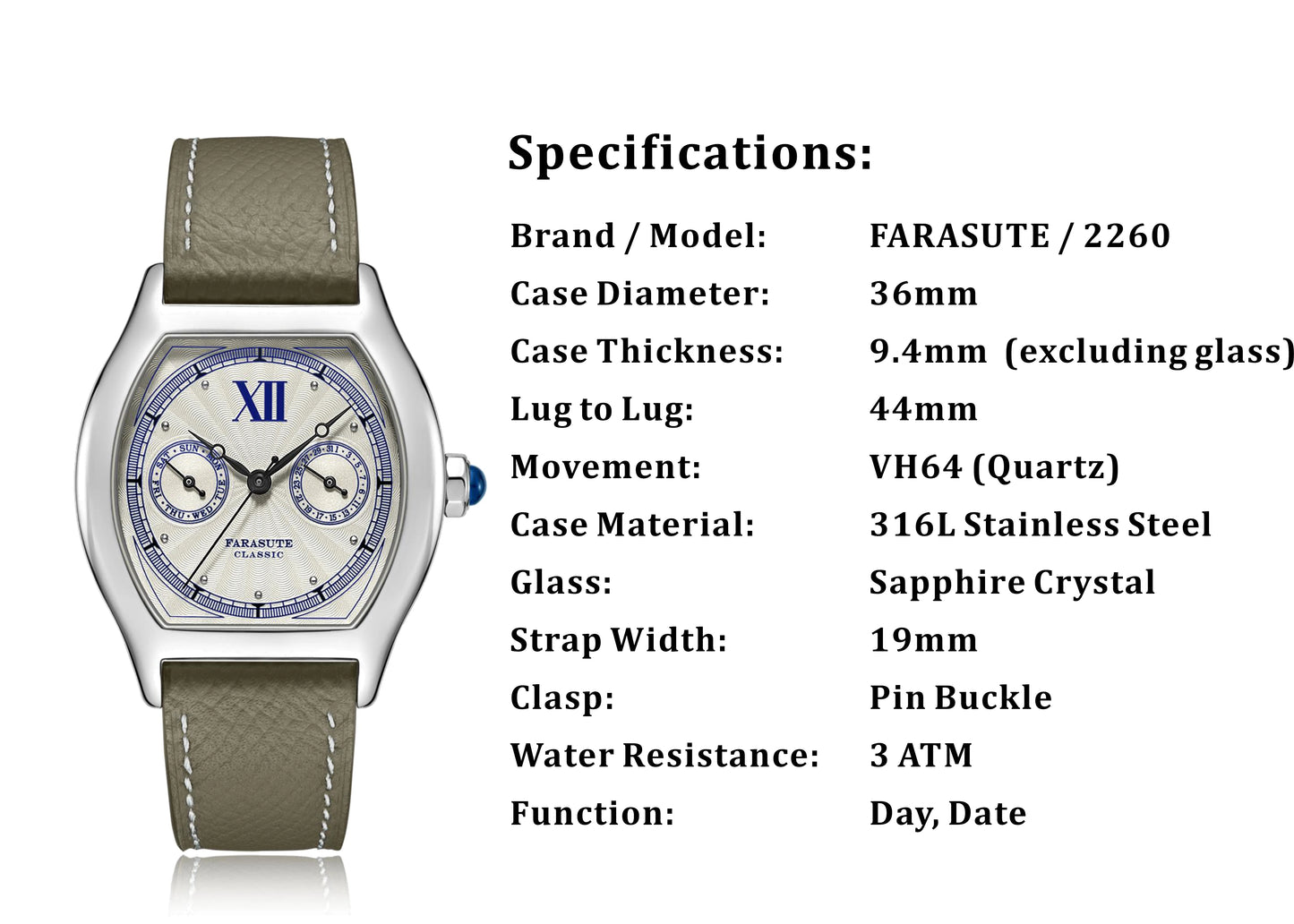 Farasute 2260 – Casual Quartz Wristwatch