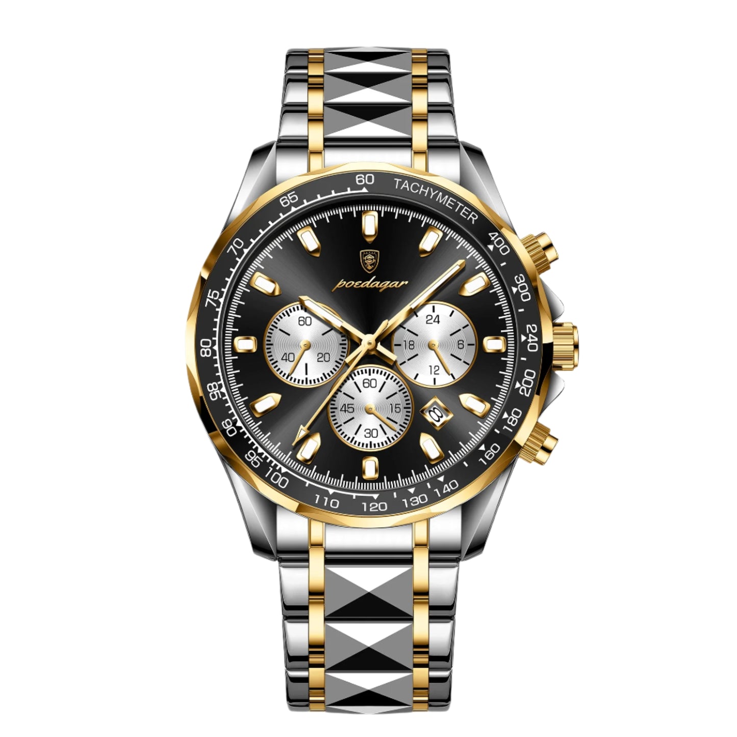 POEDAGAR PO-815 Men's Luxury Waterproof Chronograph Watch.