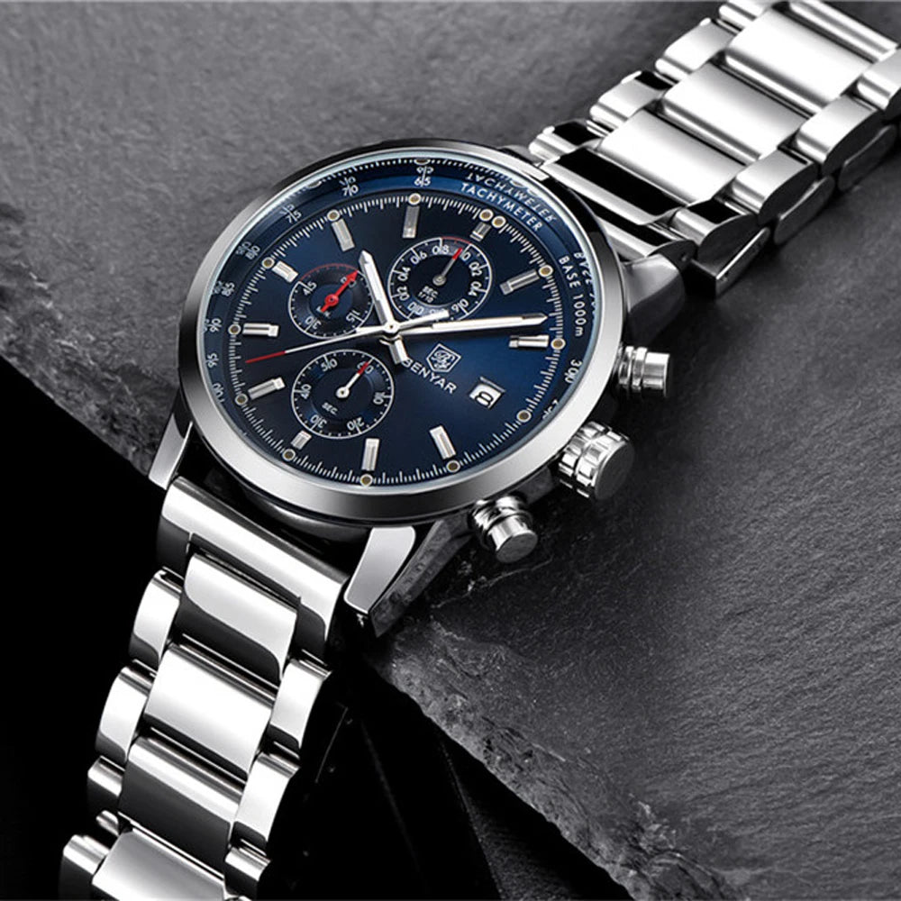 BENYAR BY-5102M Blue Chronograph Stainless Steel